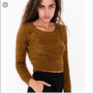 American apparel fluffy crop top sweater